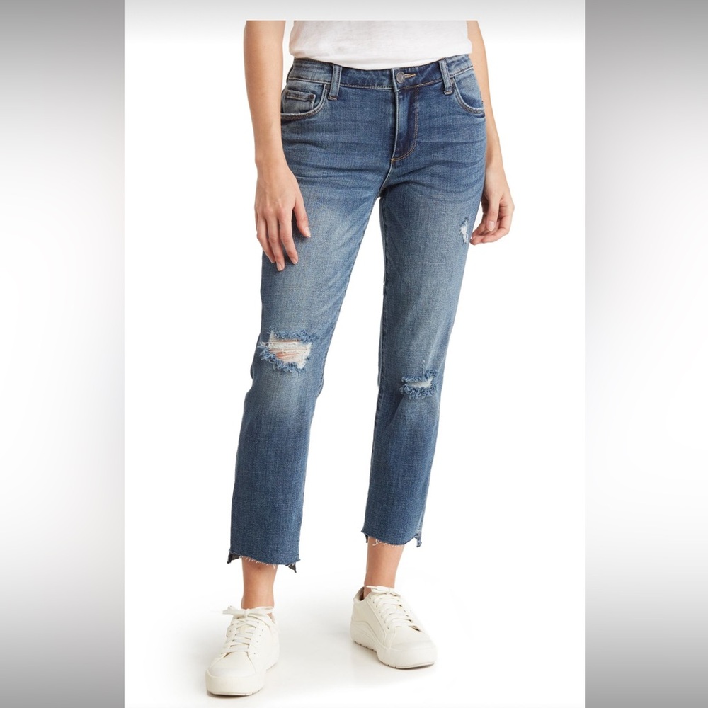 KUT from the Kloth Reese raw hem jeans